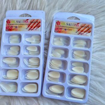 TIPS UÑAS ALMENDRA CLEAR Y BLANCA