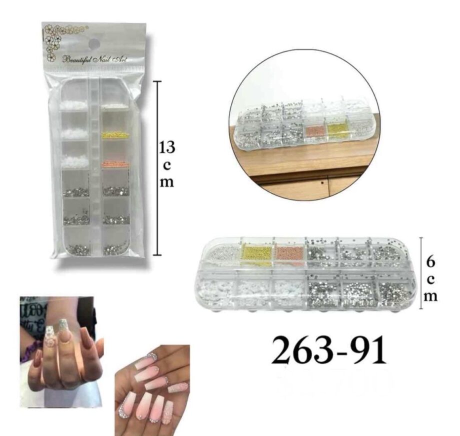 DECO UÑAS SWAROVSKY Y CAVIAR 263-91