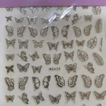 STICKER MARIPOSA PLATEADA