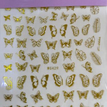 STICKER MARIPOSA DORADA