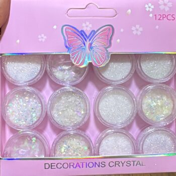 CAJA DECO UÑAS BLANCO X 12 MF2224