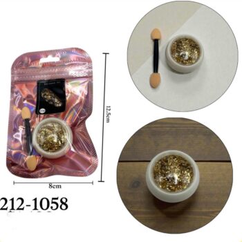 DECO UÑAS FLAKES DORADO 212-1058