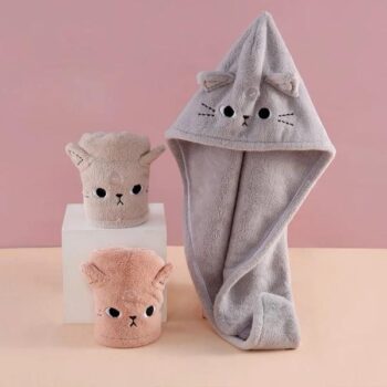GORRO TOALLA MICROFIBRA CABELLO GATICO039