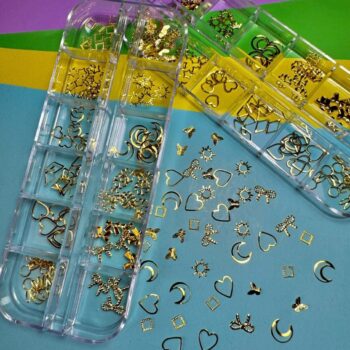 DECORACION UÑAS ACCESORIOS DORADOS EJ224