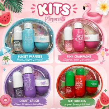 KIT X 3 PURPURE DE SANDIA,DONUT,PINK Y SUNSET