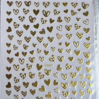STICKER CORAZON DORADO LC427