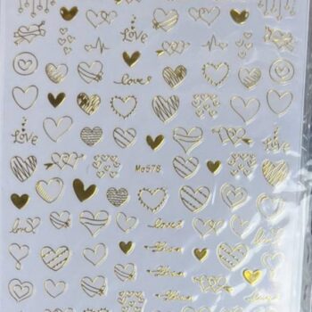 STICKER CORAZON DORADO ME578