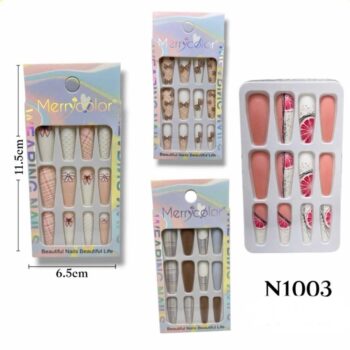 UÑAS DECORADAS COFFIN N1003